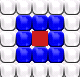 The cell (red) and its eight neighbors (blue)